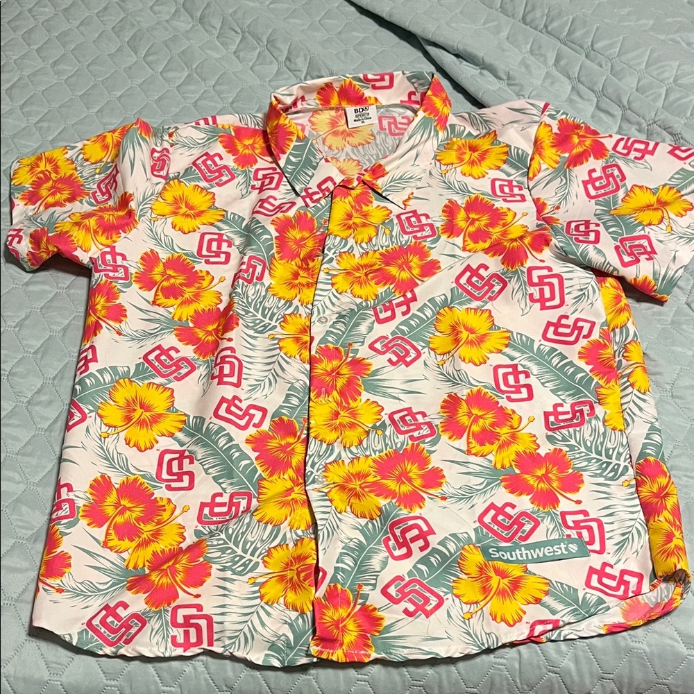 San Diego Padres MLB Hawaiian Shirt city connect floral